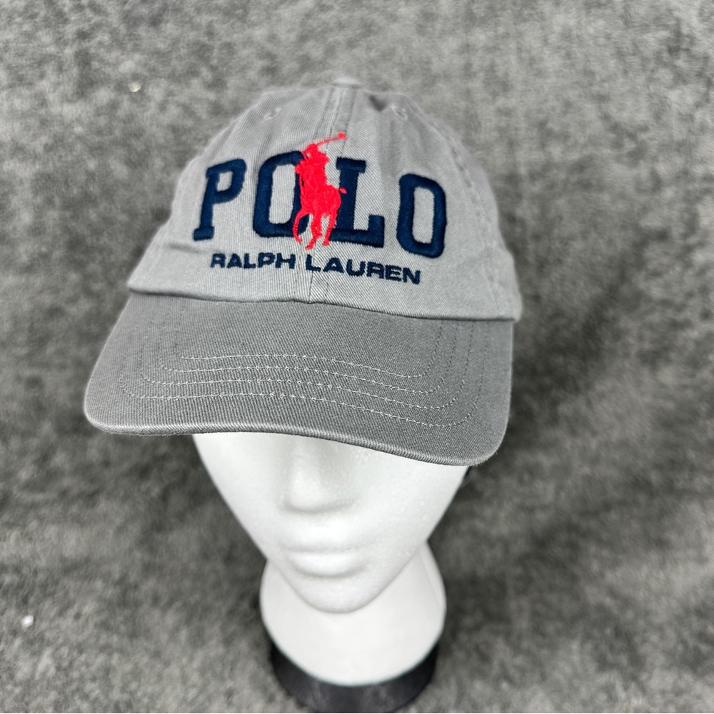 Polo Ralph Lauren Big Pony Logo Chino Ball Cap Toddler 2T-4T NWT Gray Adjustable